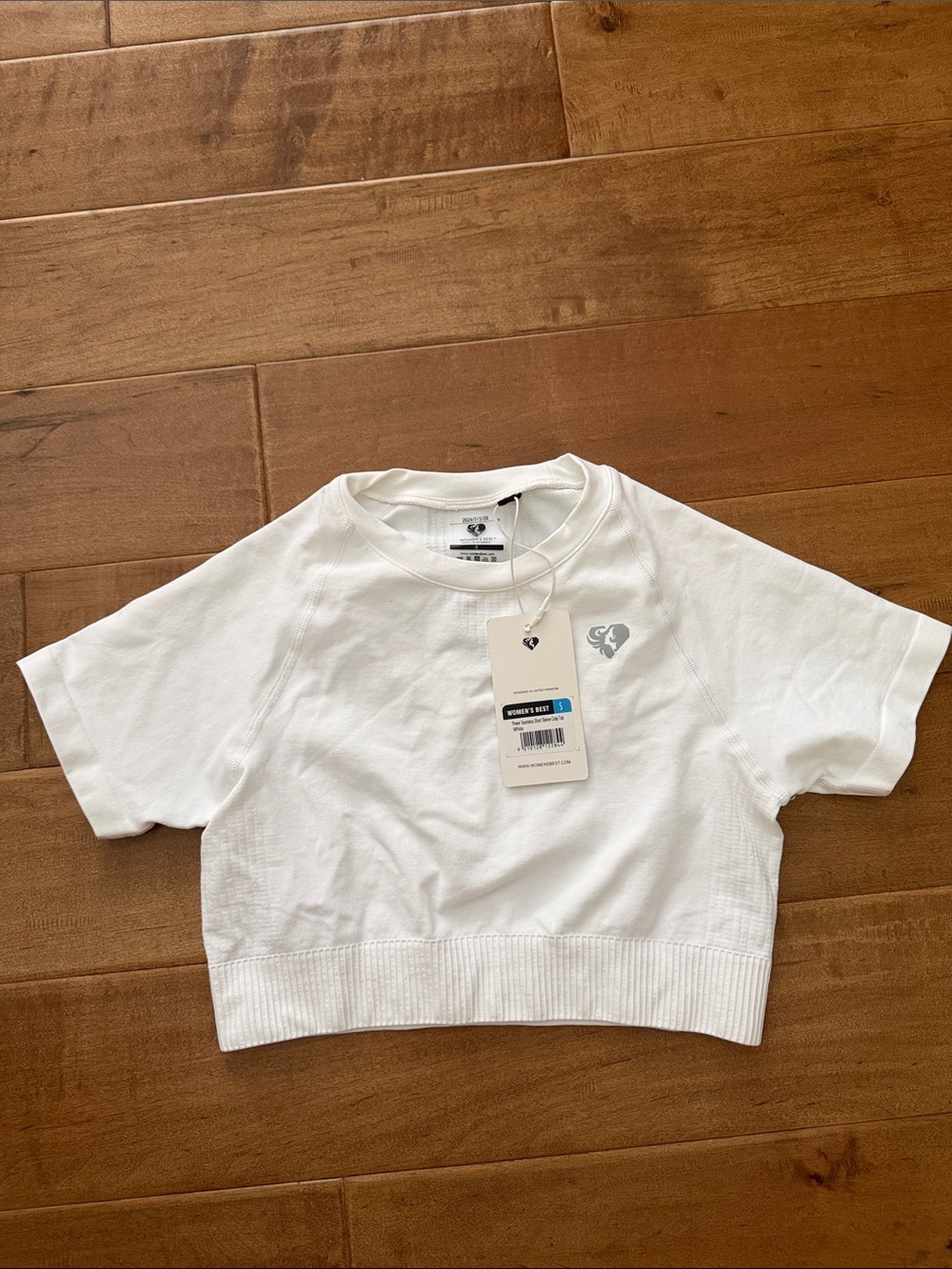 Women’s Best White Crop Tee with Heart Logo